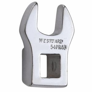 WESTWARD 54PR48 Crowfoot Socket Wrench, Alloy Steel, Chrome, 3/8 Inch Drive Size, 12 mm Head Size, Rounded | CU9XLP