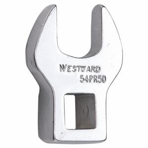 WESTWARD 54PR50 Crowfoot Socket Wrench, Alloy Steel, Chrome, 3/8 Inch Drive Size, 14 mm Head Size | CU9XLR