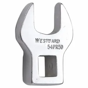 WESTWARD 54PR50 Crowfoot Socket Wrench, Alloy Steel, Chrome, 3/8 Inch Drive Size, 14 mm Head Size | CU9XLR