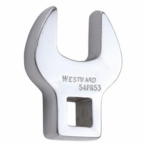 WESTWARD 54PR53 Hahnenfuß-Steckschlüssel, 3/8 Zoll Antriebsgröße, 17 mm Kopfgröße, Chrom, Stahl | CH3PWE 54PR53