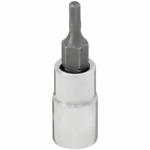 WESTWARD 54TM06 Socket Bit, 1/4 Inch Drive Size, Hex Tip, 3 mm Tip Size, 1 1/2 Inch Length, Metric | CV2ACX