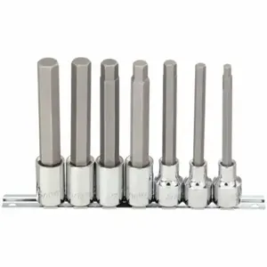 WESTWARD 54TM84 Socket Bit Set, 1/2 Inch Drive Size, 8 Pieces, 1/2 To 9/16 Inch Tip Size | CJ3LTQ