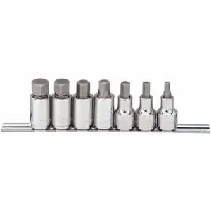 WESTWARD 54TM92 Socket Bit Set, 1/2 Inch Drive Size, 3 Pieces, 6 To 19mm Tip Sizes, Metric | CJ3LUM