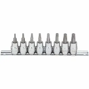 WESTWARD 54TN32 Socket Bit Set, 3/8 Inch Drive Size, 6 Pieces, T15 To T47 Tip Sizes, Torx | CJ3LTM