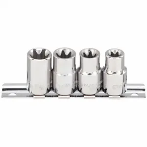 WESTWARD 54TN42 Socket Bit Set, 3/8 Inch Drive Size, 9 Pieces, E-10 To E-16 Tip Sizes, Torx | CJ3LTN