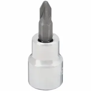 WESTWARD 54TN71 Socket Bit, 3/8 Inch Drive Size, Pozidriv Tip, #3 Tip Size, 1 13/16 Inch Length, Sae | CV2AHL