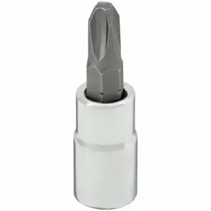 WESTWARD 54TN81 Socket Bit, 1/4 Inch Drive Size, Phillips Tip, #1 Tip Size, 1 1/2 Inch Length, Sae | CV2AEB