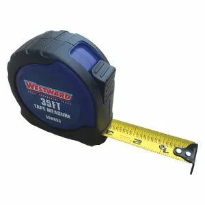 WESTWARD 55MN53 Steel SAE Tape Measure, Length 35 Feet, Black/Blue | CE9FJR