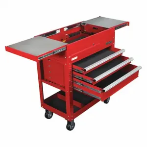 WESTWARD 55NJ77 Tool Utility Cart, PoWidther Coated Red, 35 5/8 Inch Width, 20 7/8 Inch Dp | CV2ATD