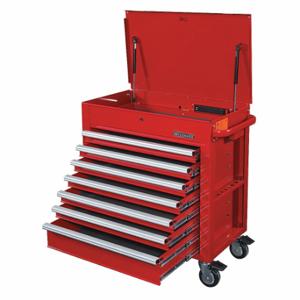 WESTWARD 55NJ78 Tool Utility Cart, PoWidther Coated Red, 36 1/4 Inch Width, 22 1/8 Inch Dp | CV2ATE