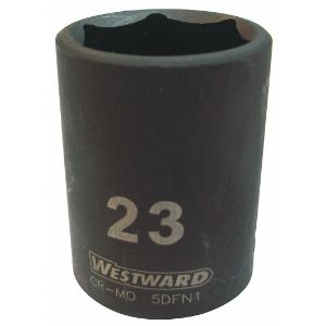 WESTWARD 5DFN1 Schlag-Stecknuss 1/2 Zoll Antrieb 23 mm 6 Punkte | AE3GXE