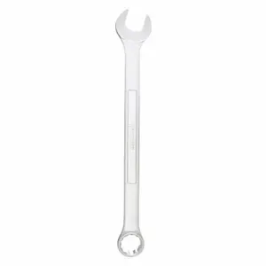 WESTWARD 5MR43 Combination Wrench, Alloy Steel, Satin, 1 1/8 Inch Head Size, 15 3/8 Inch Length, Offset | CU9XHY