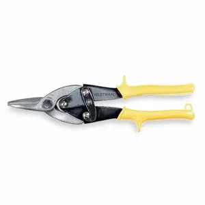 WESTWARD 5MX59 Aviation Snip 9 3/4 Inch Straight Yellow | AE4VDC