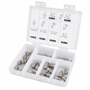 WESTWARD 5NUF1 Stainless Steel Grease Fitting Assortment Sae | AE4XQX