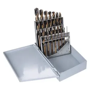 WESTWARD 5UDP6 Mechanics Drill Set 15 Piece High Speed Steel 135 Deg | AE6NNH