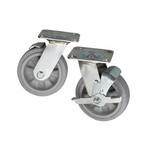 WESTWARD 61HP31 Replacement Casters, 6 Inch Width, 7 1/2 Inch Length, 4 Inch Depth, Gray, 1 Pair | CV2ARQ