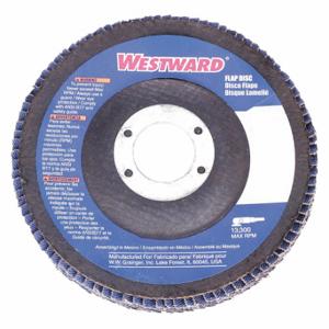 WESTWARD 66261180366 Flap Disc, Type 29, 4 1/2 Inch x 7/8 Inch, Zirconia Alumina, 60 Grit, Std Density | CU9XNW 52CC68