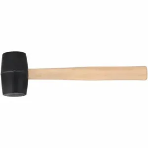 WESTWARD 6DWL0 Rubber Mallet Hickory 16 Oz | AE8LLK