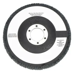 WESTWARD 6NX61 Flap Disc, Type 27, 3 Inch x 1/4 20, Zirconia Alumina, 120 Grit, Heavy Duty | CU9XMP