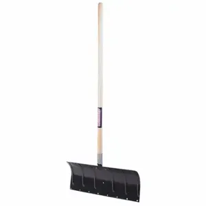 WESTWARD 6YU39 Snow Pusher, 24 Inch Blade Width, Wood, 48 Inch Handle Length, Straight | CV2AAL