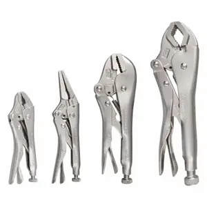 WESTWARD 793LA8 Locking Pliers, Curved/Flat/Long Nose | CU9YAB