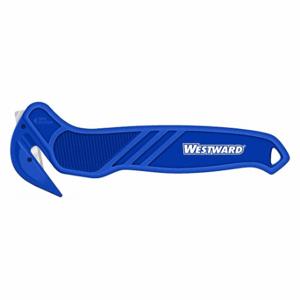 WESTWARD 793LG5 Hook-Style Safety Cutter, 6 5/8 Inch Overall Length, Contoured Handle, Textured, Steel | CU9XLJ