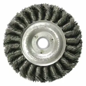 WESTWARD 88395 Wire Wheel Brush, 4 Inch Brush Dia, 5/8 Inch Arbor Hole, 0.014 Inch Wire Dia | CV2AVD 45PE82