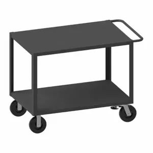 WESTWARD HET-2460-2-5K-FL-95W Utility Cart With Flush Metal Shelves, 5000 lb Load Capacity, 60 Inch x 24 Inch | CU9XRD 52CL39