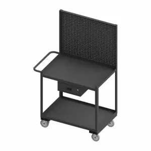 WESTWARD RSC-2436-2-PB-1DR-95W Steel Mobile Workstation With Pegboard Storage, 1200 Lb Load Capacity, 36 Inch X 24 Inch | CU9YAY 52CL23