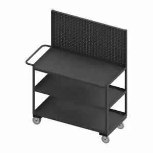 WESTWARD RSC-2448-3-PB-95W Steel Mobile Workstation With Pegboard Storage, 1200 Lb Load Capacity, 48 Inch X 24 Inch | CU9YBC 52CL09