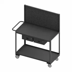 WESTWARD RSC-2448-2-PB-2DR-95W Steel Mobile Workstation With Pegboard Storage, 1200 Lb Load Capacity, 48 Inch X 24 Inch | CU9YBD 52CL12