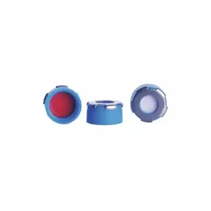 WHEATON 09-4100 BLUEMAG Cap, 9-425 mm Labware Screw Closure Size, Polypropylene, PTFE/Silicone, Flat | CV2AWT 56HT08