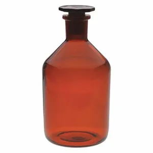 WHEATON 215259 Reagent Bottle, Type I Borosilicate Glass, Unlined, Narrow, Round, 10Pk | CJ3CUL 49WD28