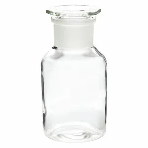 WHEATON 216020 Reagent Bottle, Type I Borosilicate Glass, Unlined, Wide, Round, 10Pk | CJ3CUF 49WD31