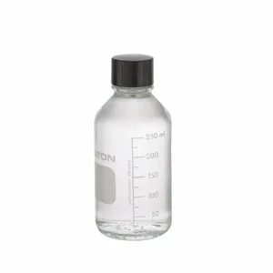 WHEATON 219757 Media Bottle, Type I Borosilicate Glass, Rubber, Wide, 48Pk | CJ2UMN 49WD46