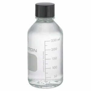 WHEATON 219717 Media Bottle, Type I Borosilicate Glass, LDPE, Wide, Modern Round, 48Pk | CJ2UNJ 49WD42