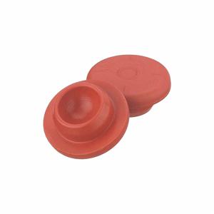 WHEATON 224100-180 Snap On Stopper, 20 mm Neck Size, Rubber, Red, 1000Pk | CJ3LPY 49WF52