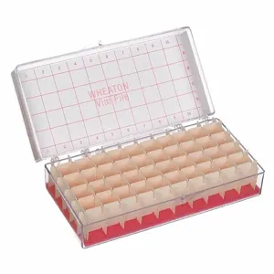 WHEATON 228780 Vial Store Case, Rests On Table, 40 Compartments, Cardboard, 6Pk | CJ3TJG 49WE08