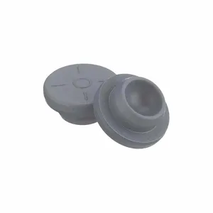 WHEATON W224100-173 Straight Plug Stopper, 20 mm Neck Size, Chlorobutyl, Gray, 1000Pk | CJ3NYA 49WF98