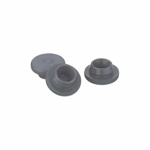 WHEATON W224100-405 Straight Plug Stopper, 20 mm Neck Size, Bromobutyl, Gray, 1000Pk | CJ3NYE 49WG03