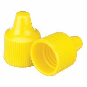 WHEATON W242518-A Dropper Tip Cap, Polypropylene, Unlined, Dropper, Yellow, 1000Pk | CJ2AWY 49WG83