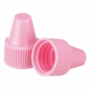 WHEATON W242531-A Dropper Tip Cap, Polypropylene, Unlined, Dropper, Pink, 1000Pk | CJ2AWH 49WG86