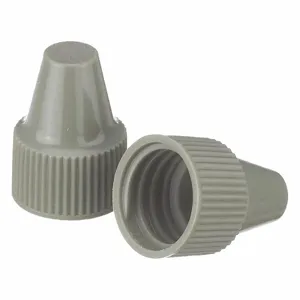 WHEATON W242535-A Dropper Tip Cap, Polypropylene, Unlined, Dropper, Gray, 1000Pk | CJ2AWF 49WG87