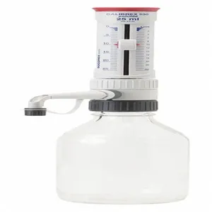 WHEATON W844102 Glass Bottle Top Dispenser, 2.5 to 25ml, 1 ml Graduations | AB7KCA 49WH94