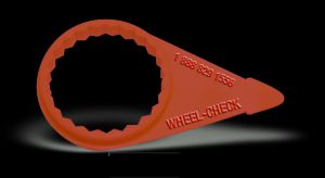 WHEEL CHECK WLTO-G Wheel Check, Torque, 1 Inch Nut Size, Red, 100Pk | CE2ZQU