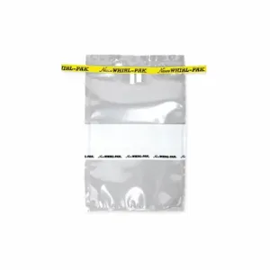 WHIRL PAK B01196 Sampling Bag, 24 Oz Capacity, 9 Inch Length, 6 Inch Width, 0.102 mm Thick, 500 PK | CV2AYZ 407L47