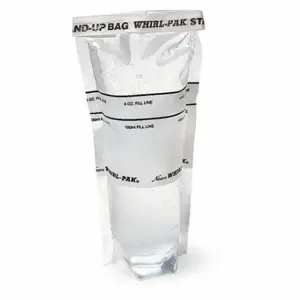 WHIRL PAK B01364 Sampling Bag, 4 Oz Capacity, 7.3 Inch Length, 3 Inch Width, 0.064 mm Thick, 500 PK | CV2AZH 407L66