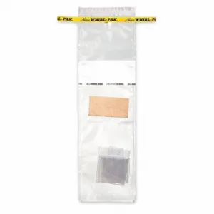 WHIRL PAK B01392 Sampling Bag, 18 Oz Capacity, 9 Inch Length, 4.5 Inch Width, 0.064 mm Thick, 100 PK | CV2AYN 407L61