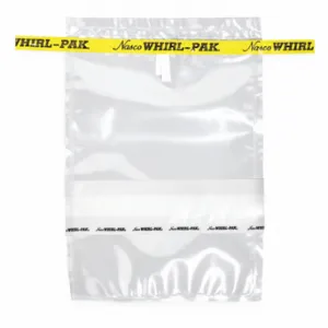 WHIRL PAK B01490 Sampling Bag, 13 Oz Capacity, 7.5 Inch Length, 5.3 Inch Width, 0.064 mm Thick, 500 PK | CV2AYK 407L40