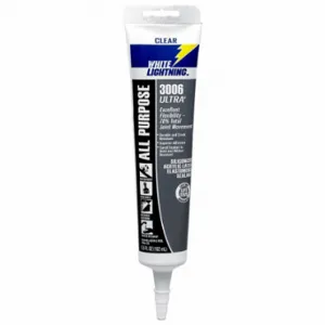 WHITE LIGHTNING W11001005 Acrylic Latex Elastomeric Sealant, 3006 Ultra, Clear, 5 oz Container Size, Tube | CV2BHD 800VU0